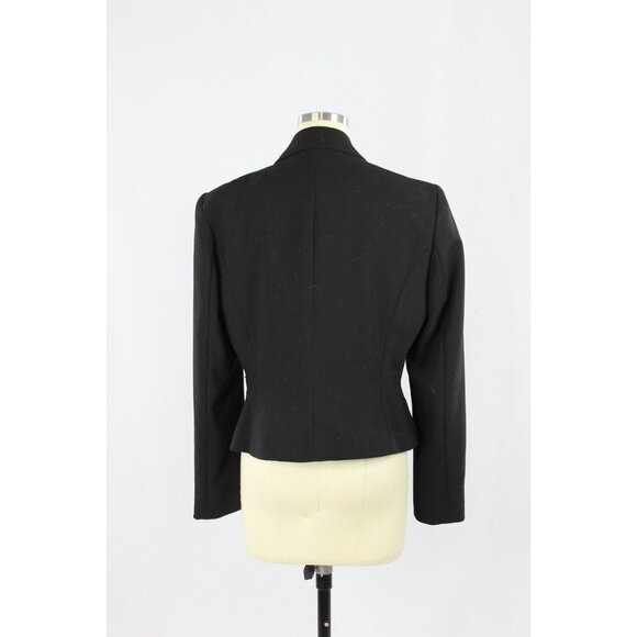 ZARA Black Oversized Single Breasted Cropped Blazer Suit Jacket, Size L - Picture 3 of 12
